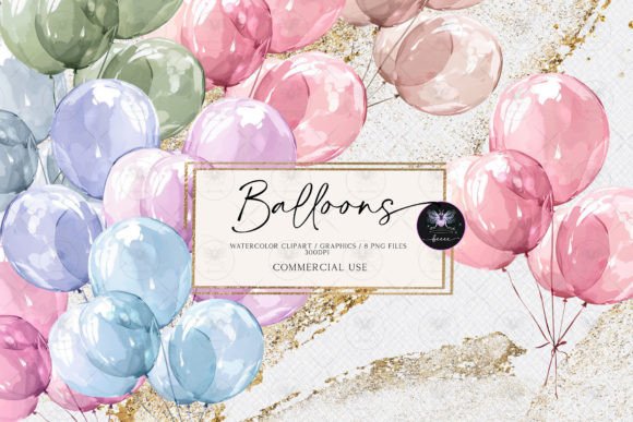 Balloons Watercolor Clipart Bundle: A Designer's Guide to Using Floral-Inspired Balloon Art