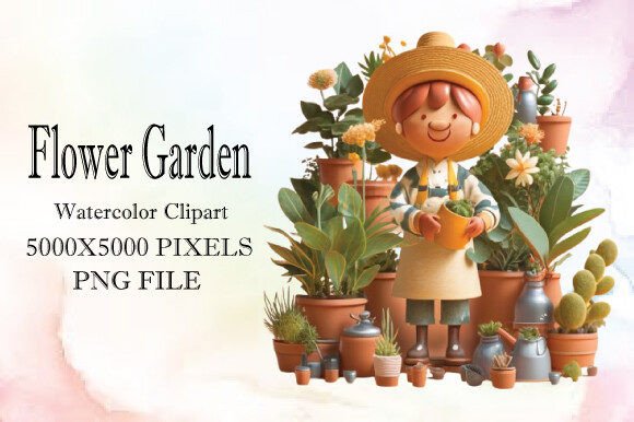Flower Garden Watercolor Clipart 27: A Designer's Guide to Using Botanical Art