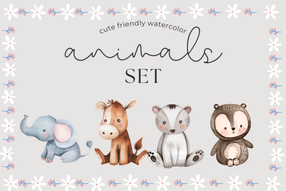 Friendly Animals Nursery Watercolor Pack: A Designer's Guide
