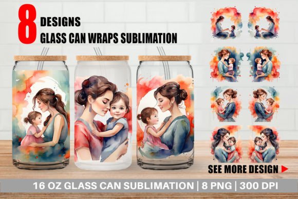 Glass Can Watercolor Mom and Kid: A Playful Font Duo