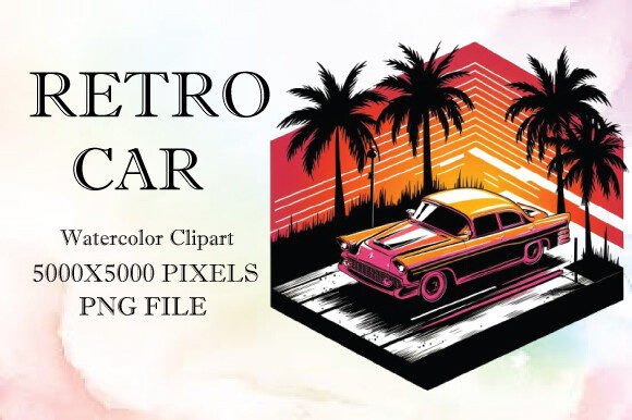 Retro Car Watercolor Clipart 22: A Designer's Guide