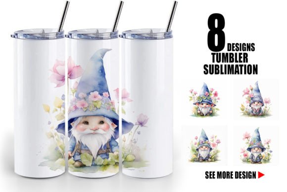 Tumbler Watercolor Spring Gnome: A Playful Display Font