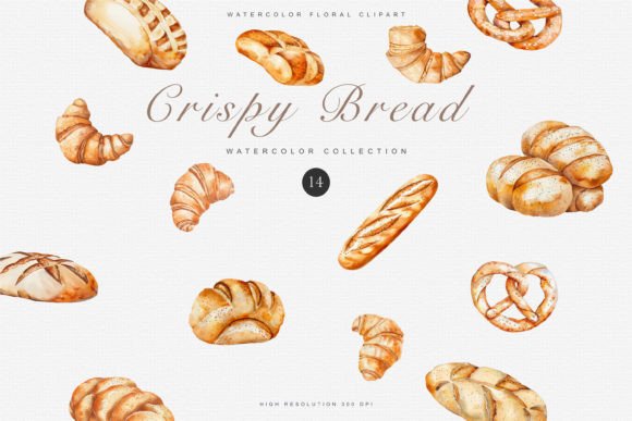 Watercolor Bakery Clipart Set: Adding Handcrafted Warmth to Visual Branding