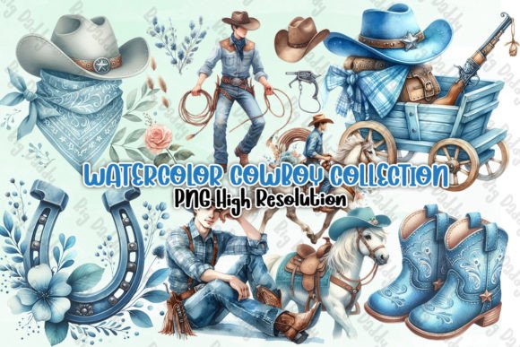 Watercolor Cowboy Collection Clipart PNG: Why Designers Keep Coming Back to the West