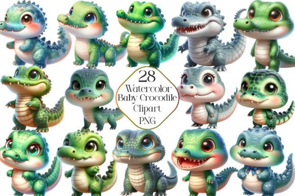 Watercolor Cute Baby Crocodile Clipart: A Designer’s Guide
