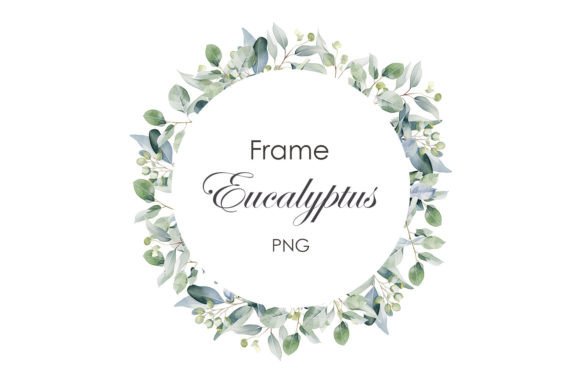 Watercolor Eucalyptus Frame: A Display Font with Natural Appeal