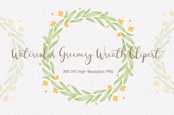 Watercolor Greenery Wreath Clipart for Modern Creatives