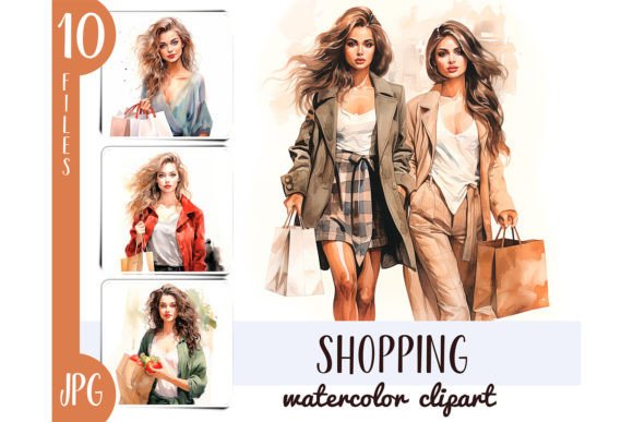 Watercolor Shopping Clipart JPG: A Designer’s Visual Toolkit