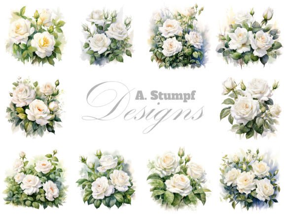 White Roses Watercolor Clipart Set: A Designer's Practical Guide