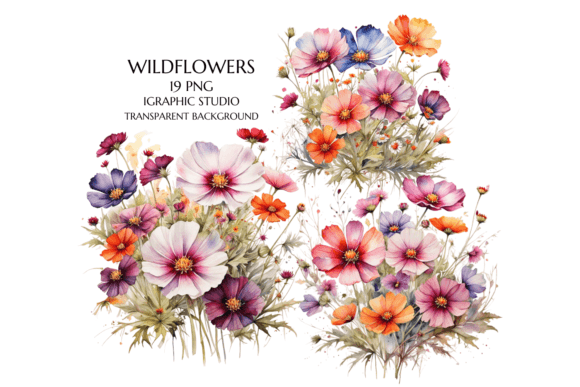Wildflower Clipart Floral Watercolor: A Design Asset With Natural Appeal